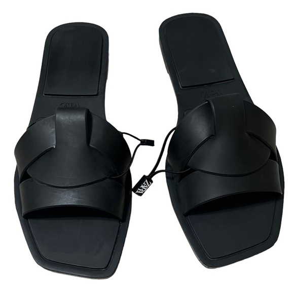 Zara Shoes - Zara Women’s Black Slip on Sandals Size 36 Brand New